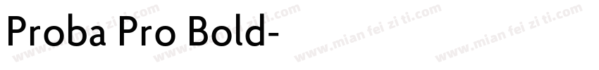 Proba Pro Bold字体转换